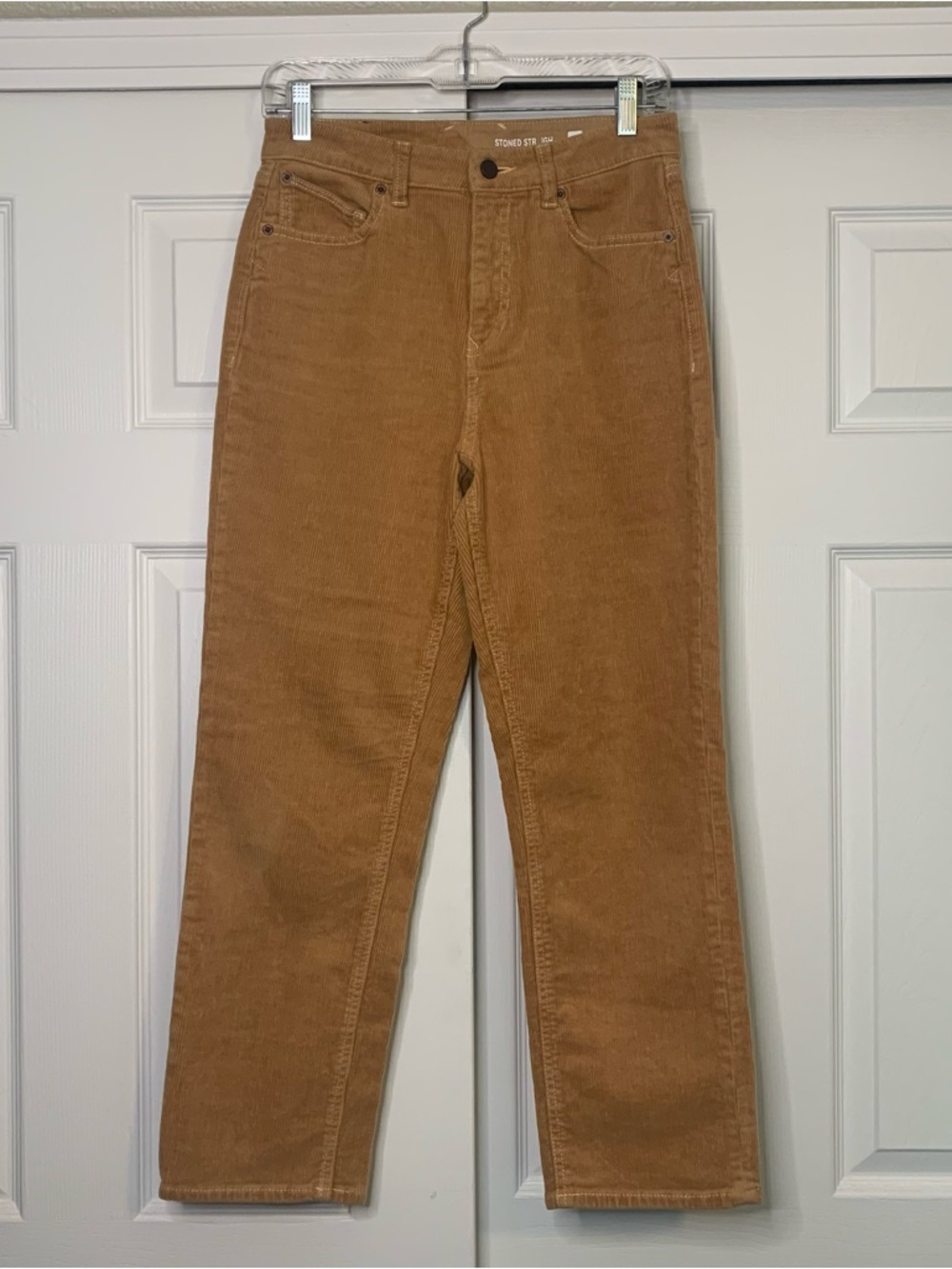Volcom Corduroy Dark Beige Stoned Straight-Leg Pants